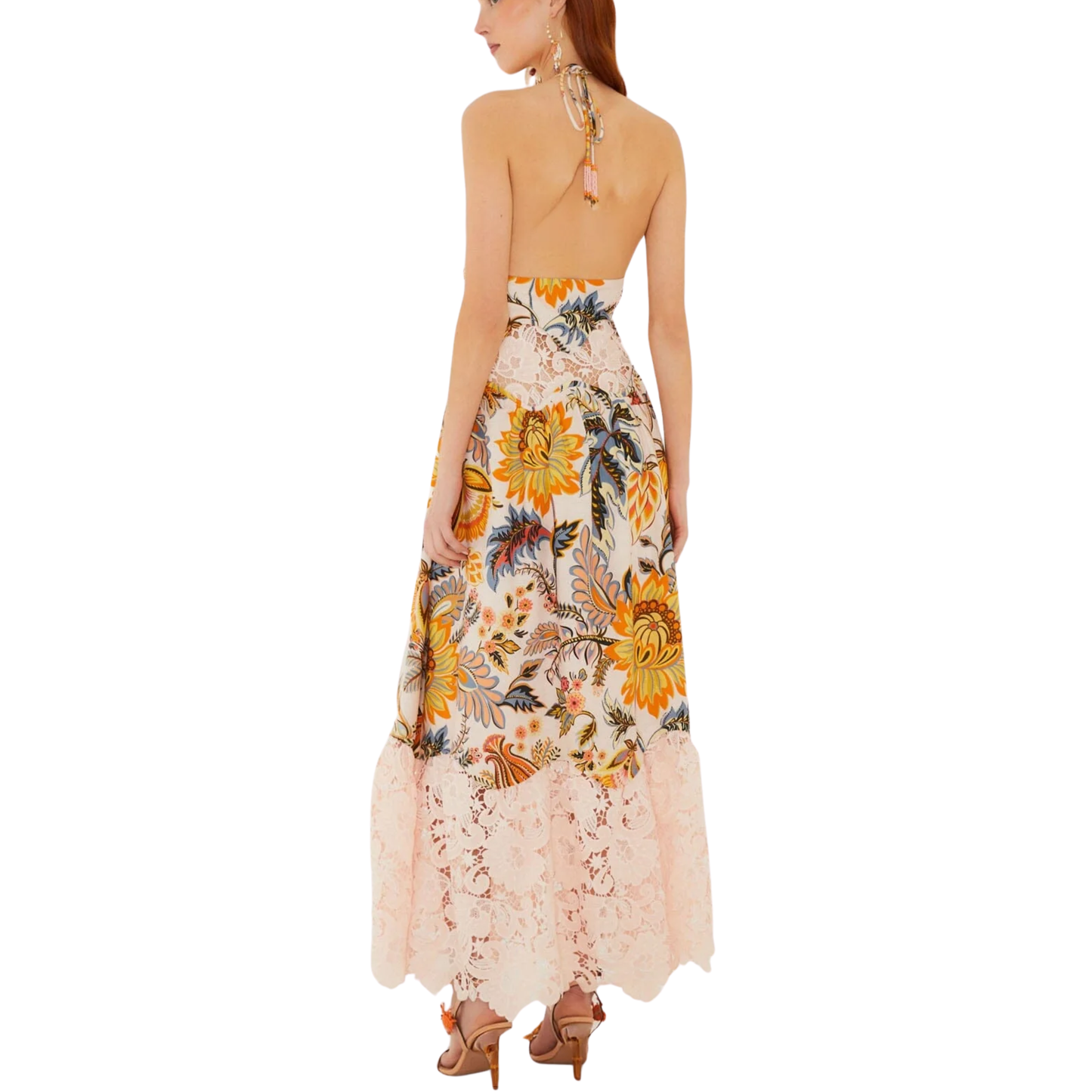LIGIA LACE MAXI DRESS LIGHT PINK