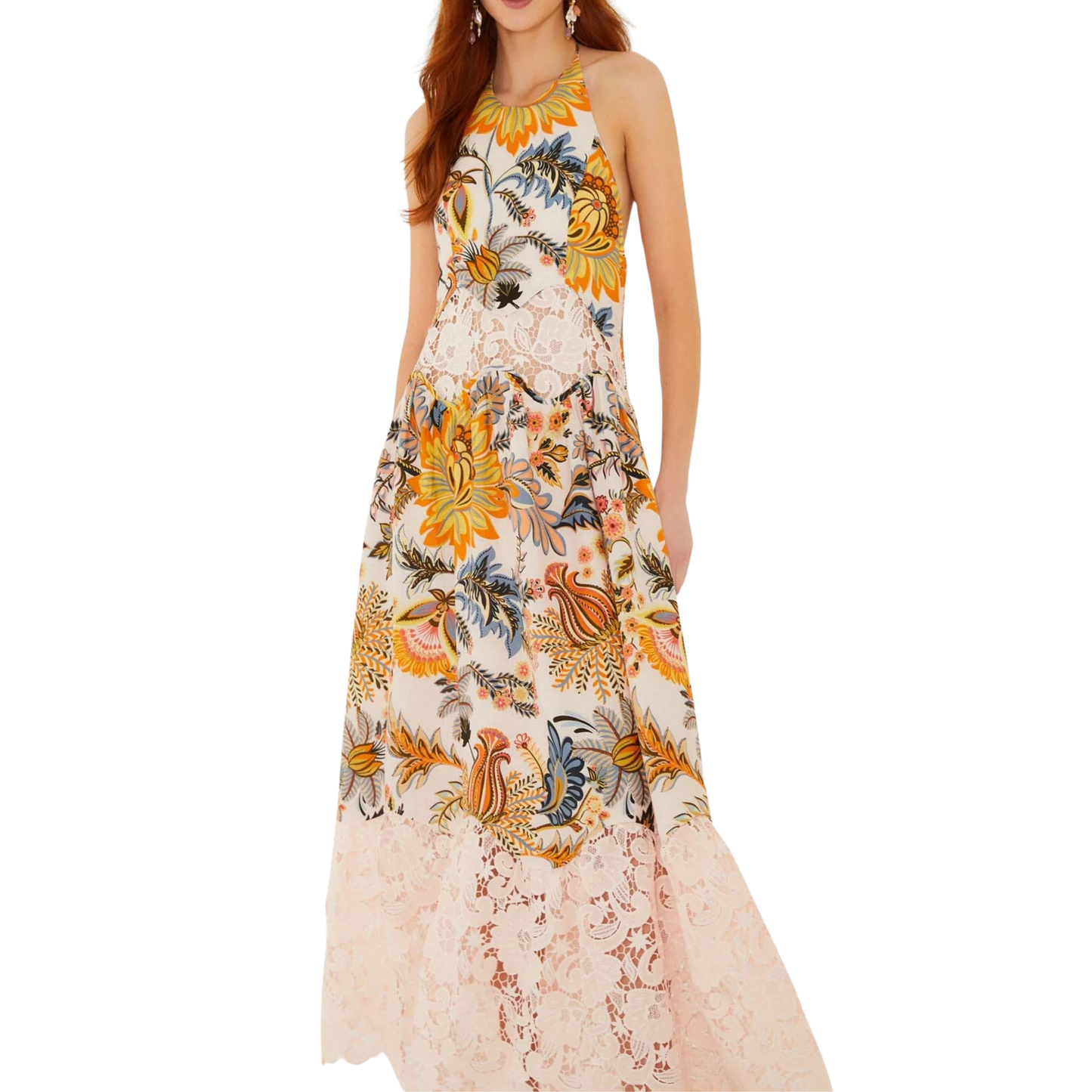 LIGIA LACE MAXI DRESS LIGHT PINK