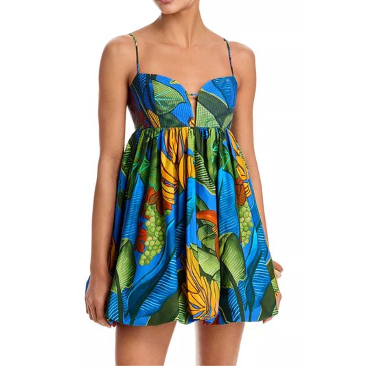 BLUE BANANA GRAPES SLEEVELESS MINI DRESS