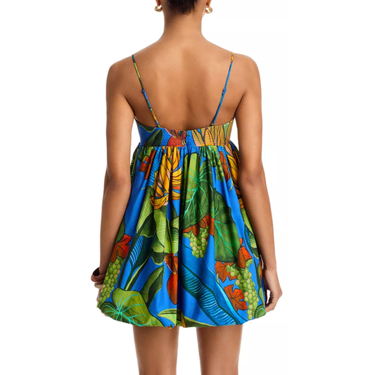 BLUE BANANA GRAPES SLEEVELESS MINI DRESS