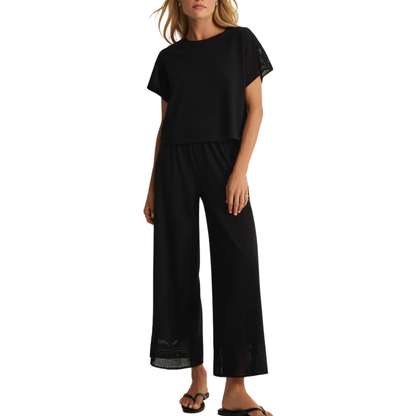 BANYAN CROCHET PANT BLACK