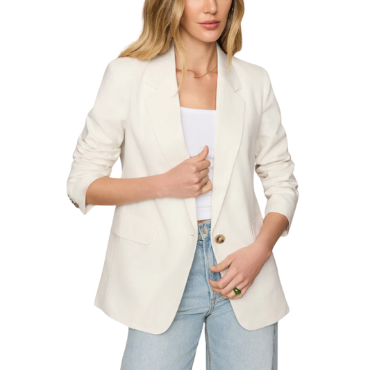 EVAN LINEN BLAZER CLOUD
