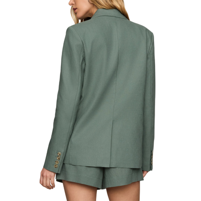 EVAN LINEN BLAZER EVERGLADE