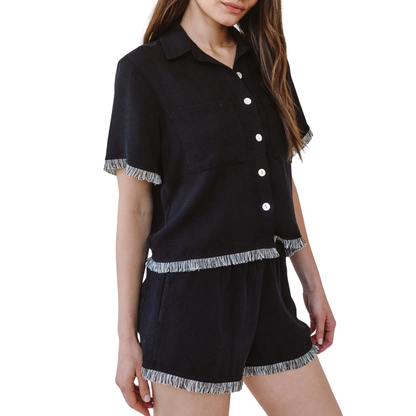 BLACK FRAY TRIM SHIRT