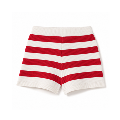 SAILOR STRIPE SHORTS RED