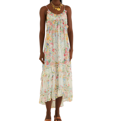 RENDEIRA MAXI RUFFLE DRESS
