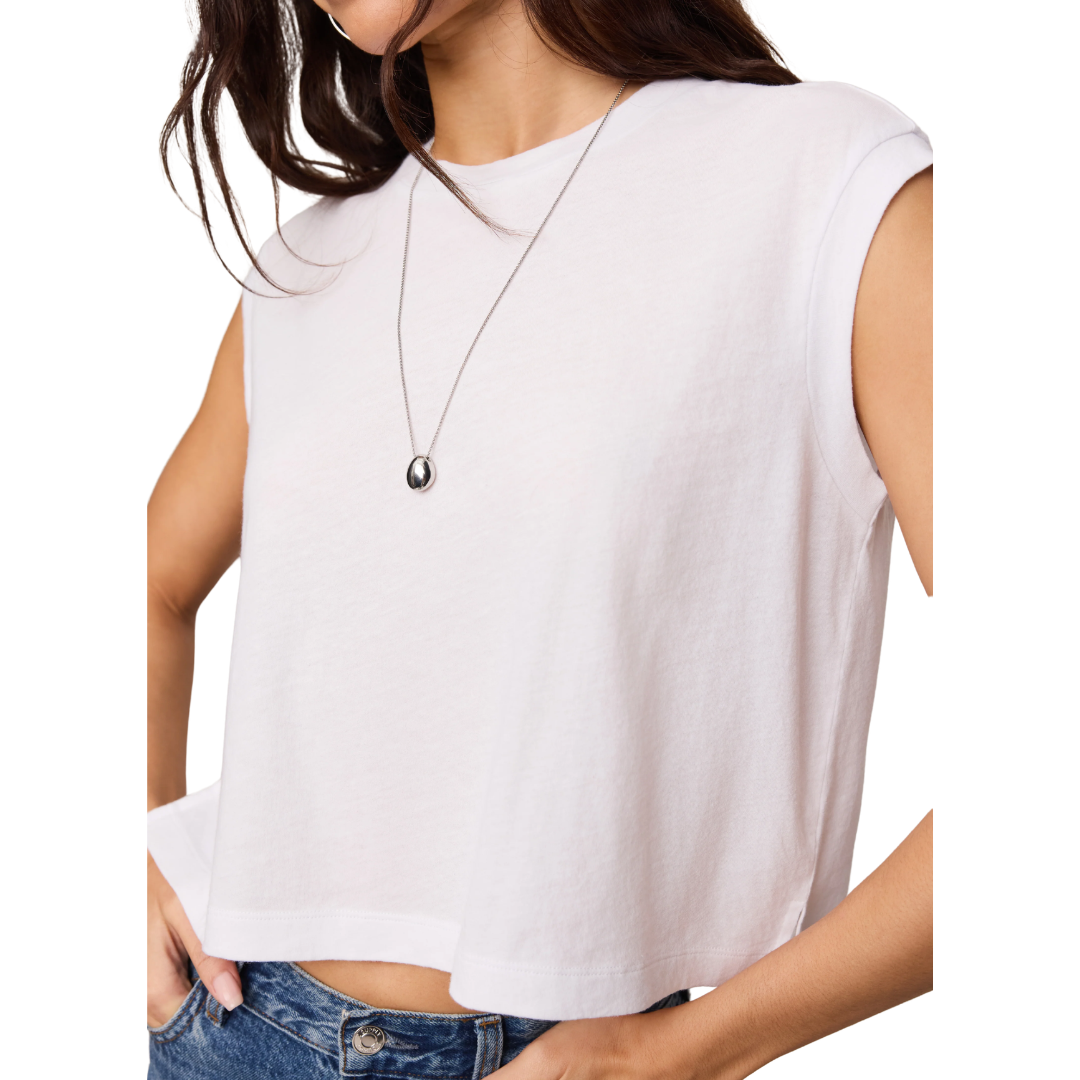 FLEX SLEEVELESS TEE WHITE