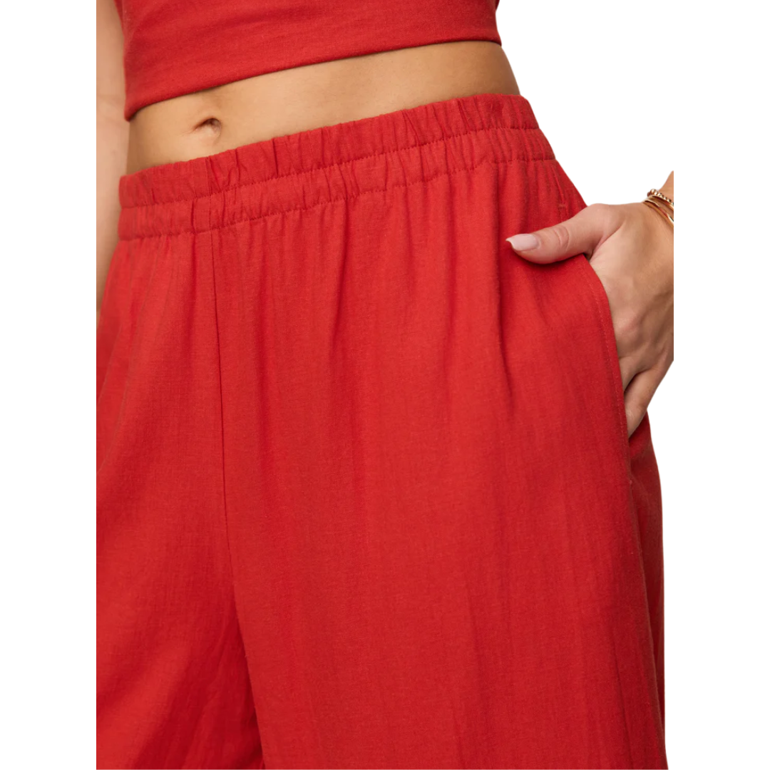 SCOUT LINEN PANT CHILI PEPPER