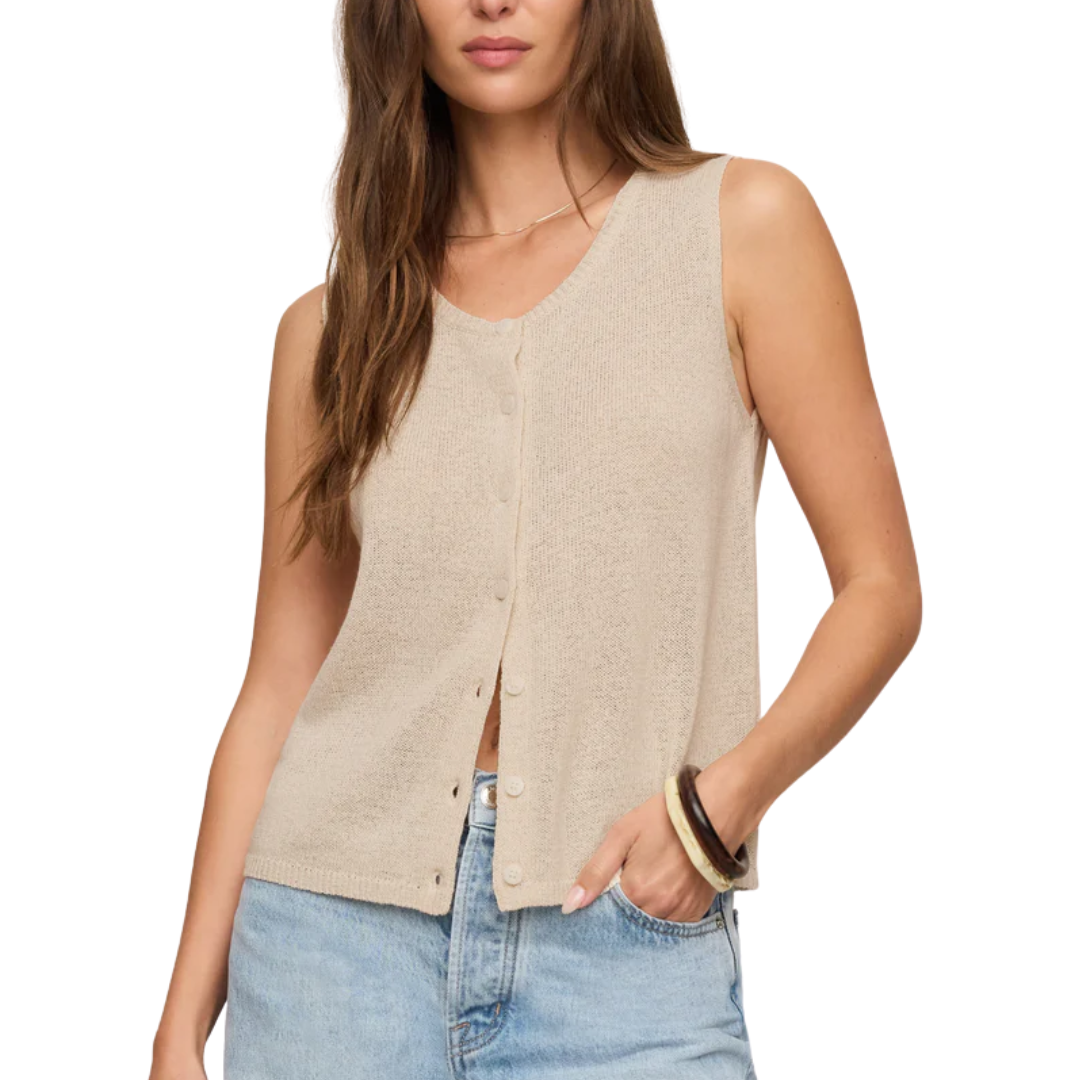 SYD SWEATER VEST SANDSTONE