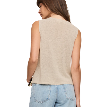 SYD SWEATER VEST SANDSTONE
