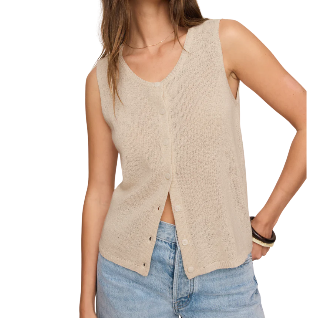 SYD SWEATER VEST SANDSTONE