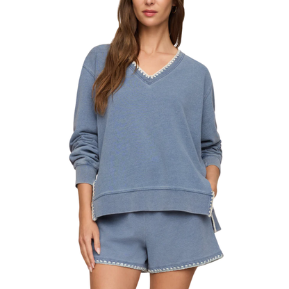HUNTER WHIPSTITCH DENIM SHORT SANTORINI INDIGO