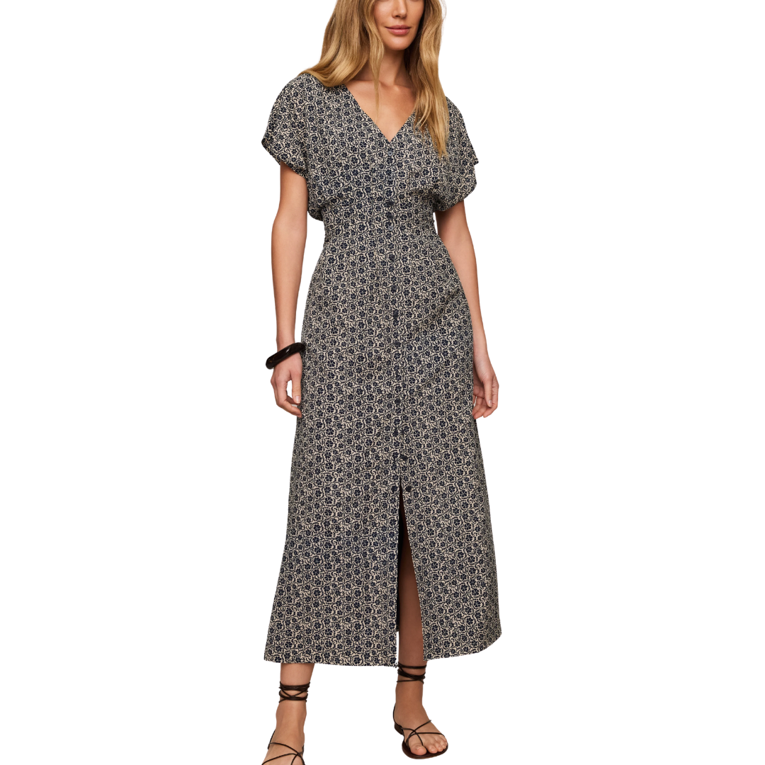 SANNA IRIS FLORAL MIDI DRESS ECLIPSE