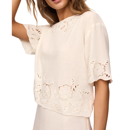 DAYA EMBROIDERED TOP WHITE