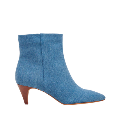 DEE KITTEN HEEL BOOTIE BLUE DENIM