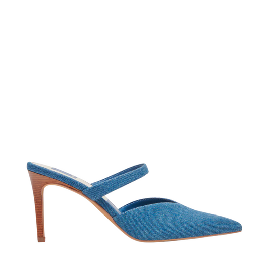 KANIKA SLIP ON HEEL BLUE DENIM