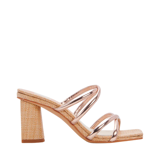 PATSI HIGH HEEL SANDAL ROSE GOLD