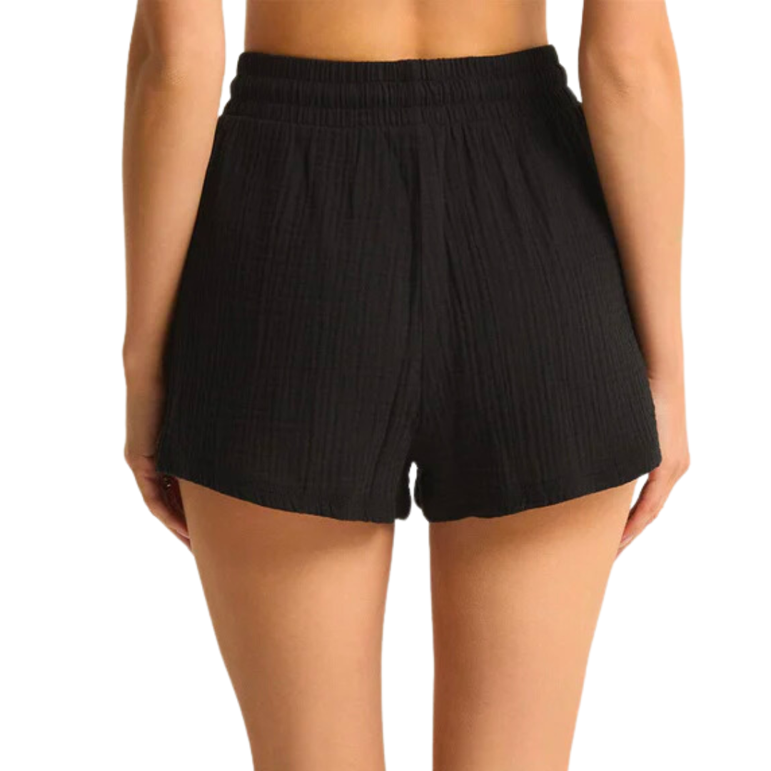 SUNNY GAUZE SHORTS BLACK