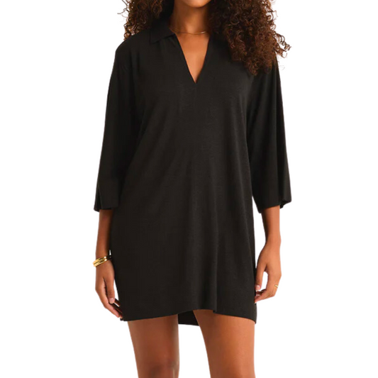 MALORY SLUB COVER UP BLACK