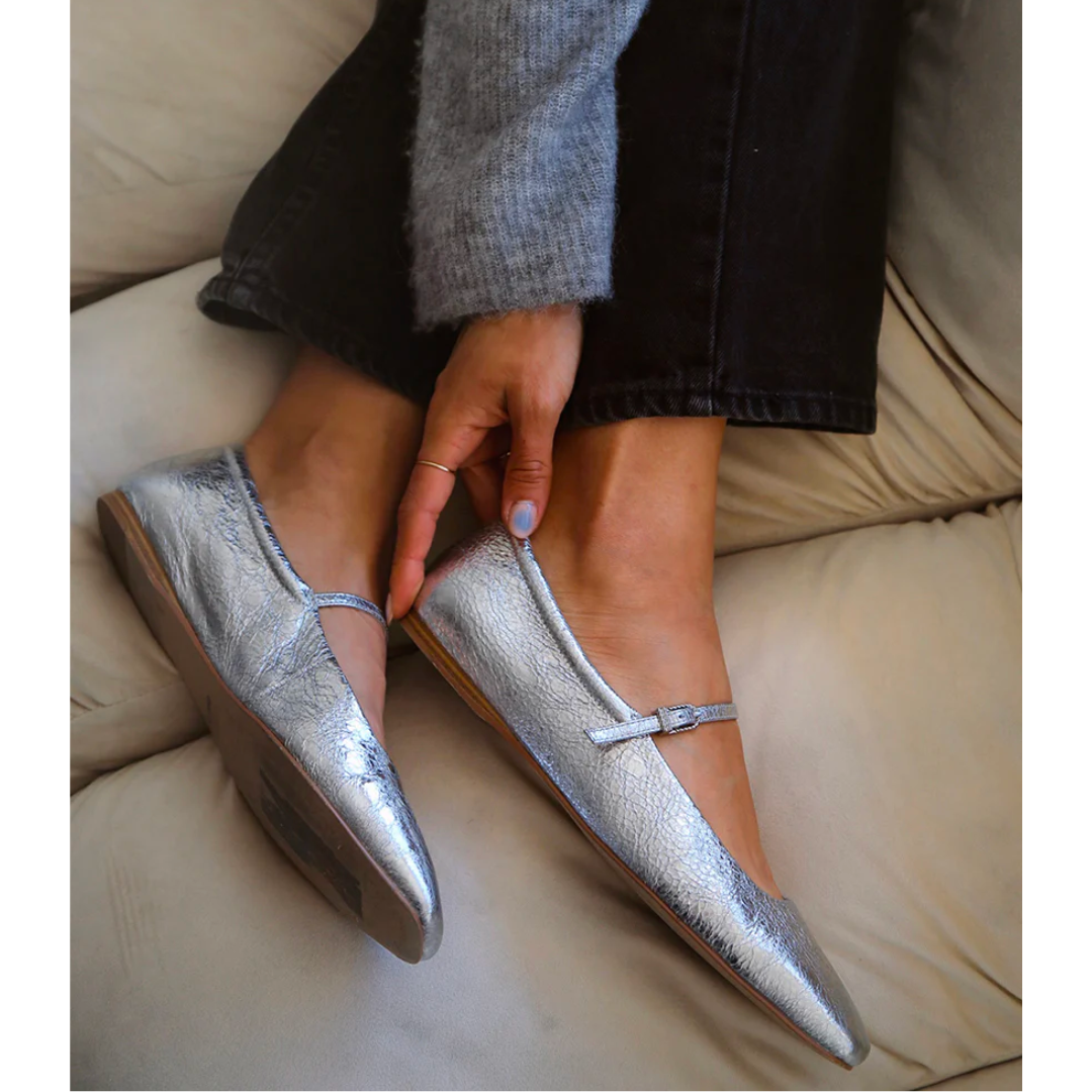 REYES BALLET FLAT SILVER