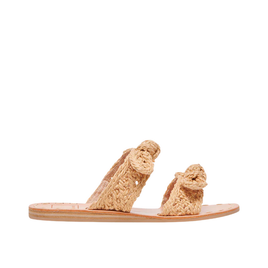 DINAH RAFFIA FLAT SANDAL