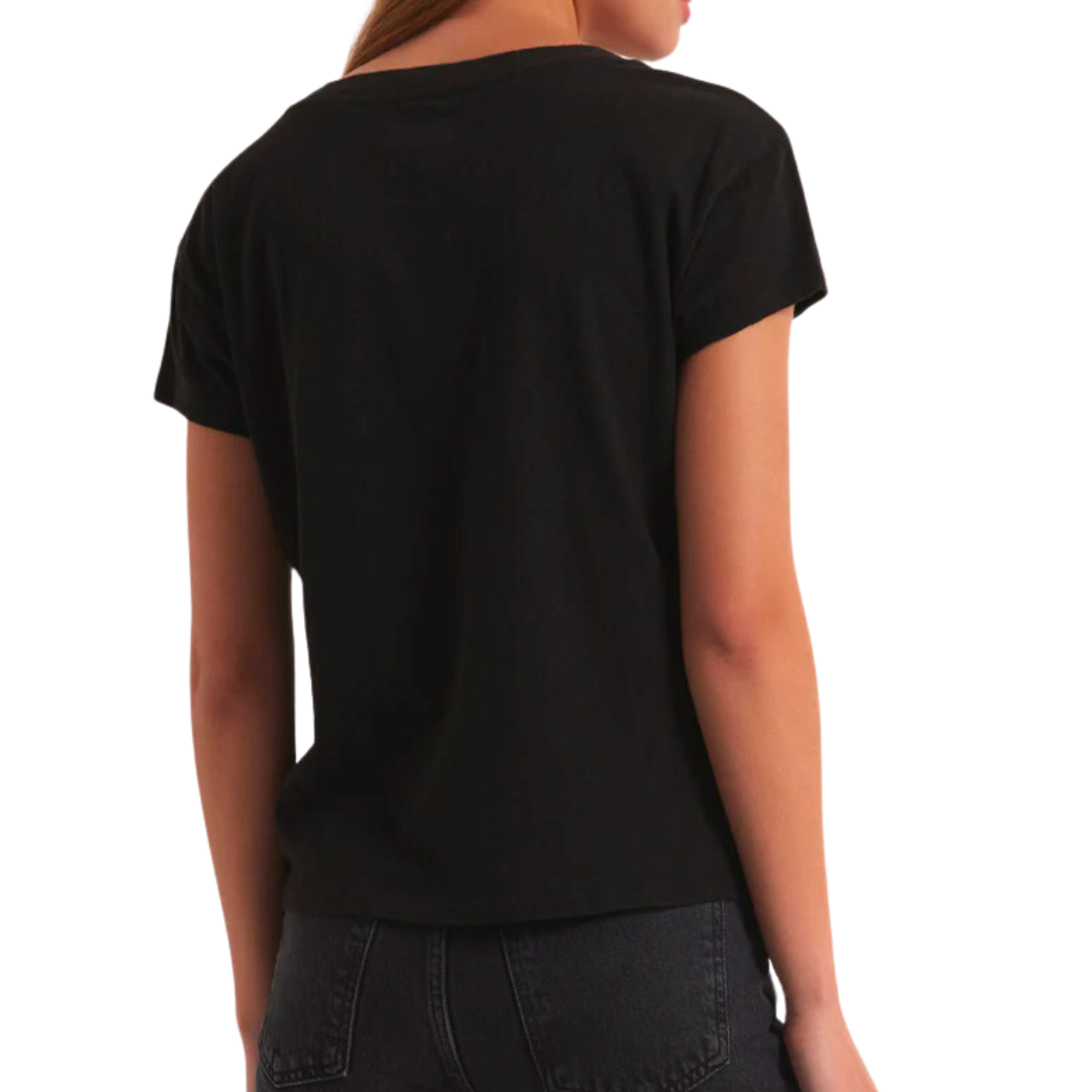 MODERN TRI BLEND V NECK TEE BLACK