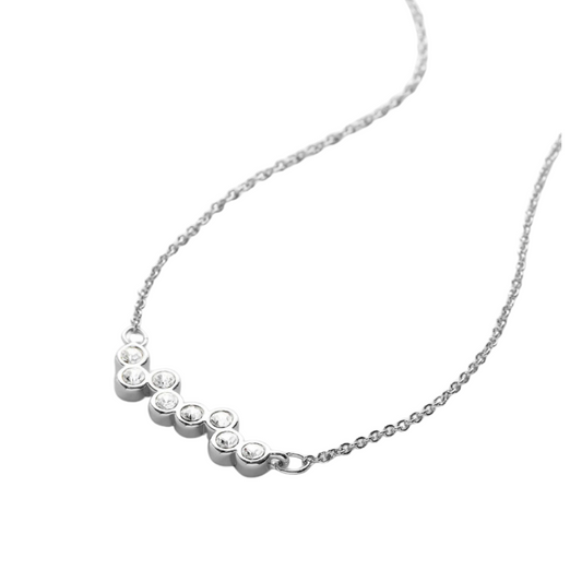 MAMA CRYSTAL NECKLACE SILVER