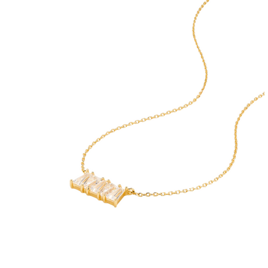 MOM BAGUETTE DAINTY NECKLACE GOLD