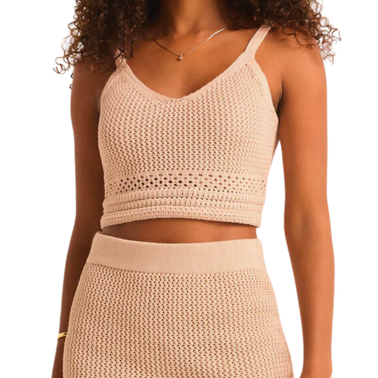 EMBRIE CROCHET TANK TOP NATURAL