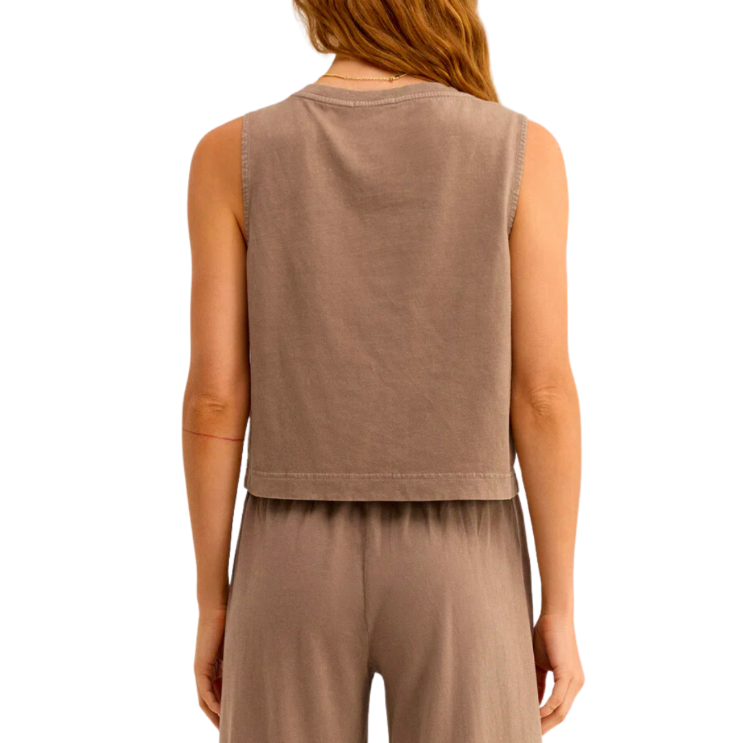 SLOANE VNECK TOP ICED COFFEE