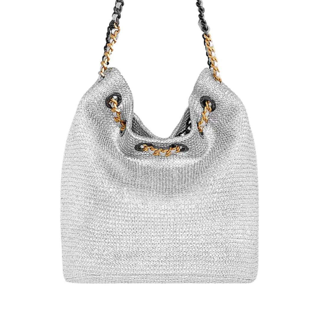 SOFT BUCKET BAG SILVER