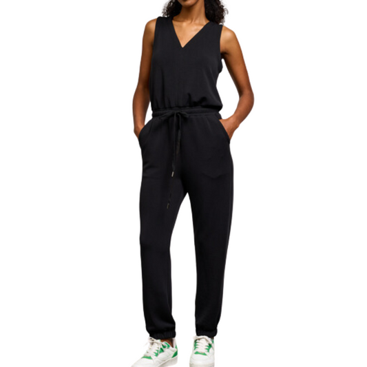 TIE WAIST JUMPSUIT BLACK