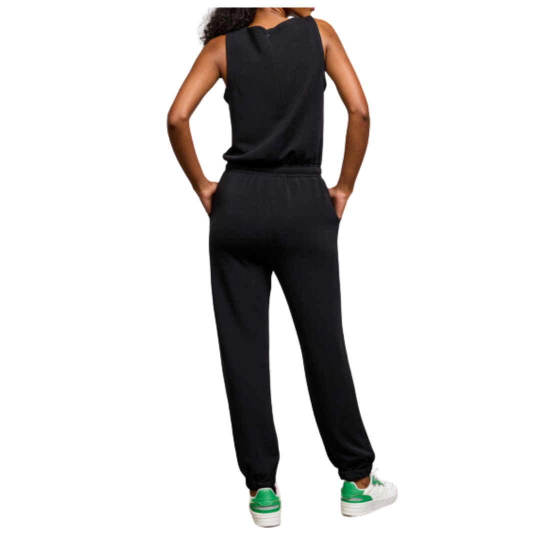 TIE WAIST JUMPSUIT BLACK