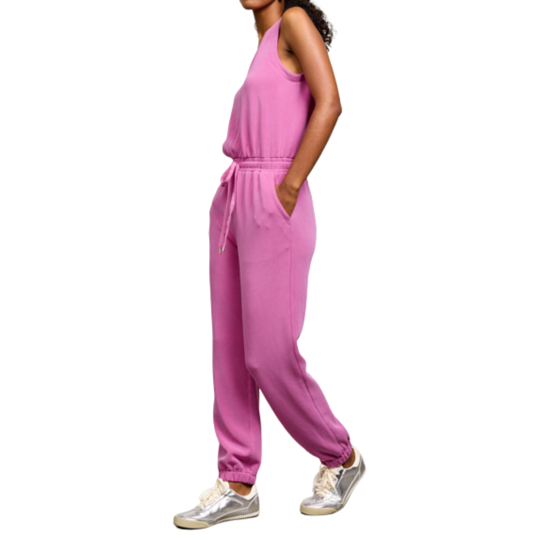 TIE WAIST JUMPSUIT ROSE PINK