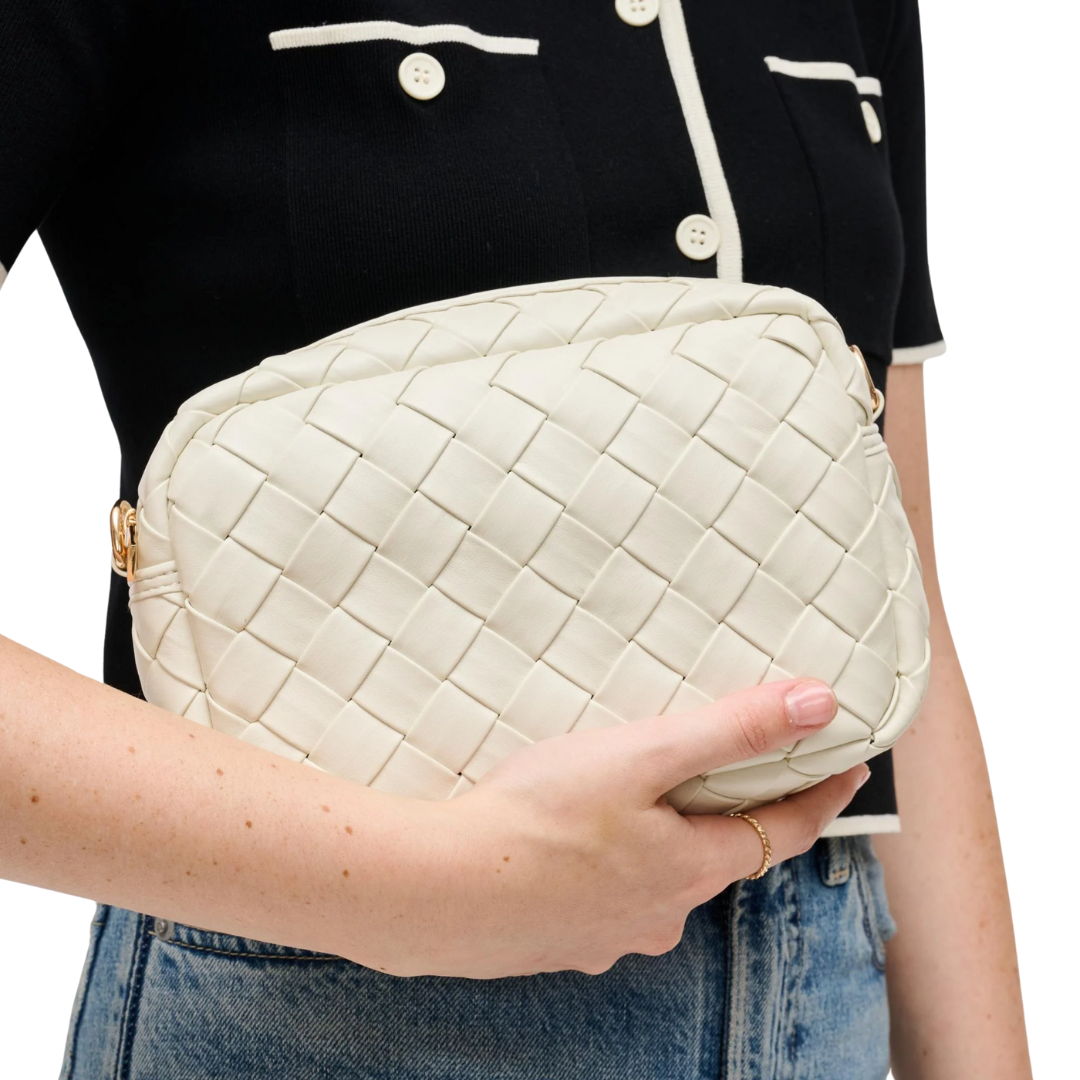 MADDIE WOVEN CROSSBODY OATMILK