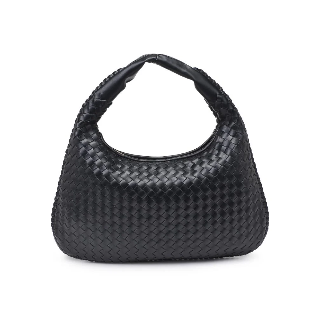 ADELA WOVEN HOBO BLACK