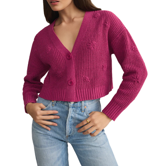 FLEUR CARDIGAN MAGENTA