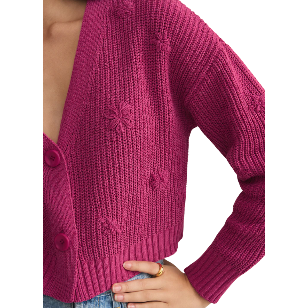 FLEUR CARDIGAN MAGENTA