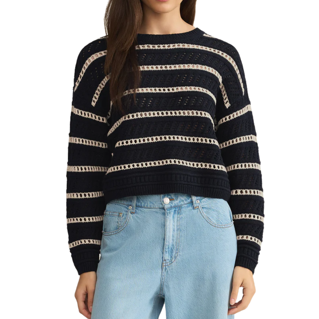 ESTER STRIPE SWEATER ECLIPSE