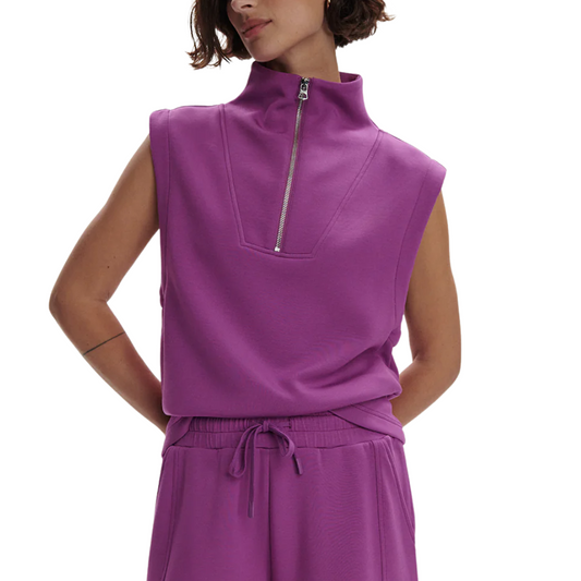 MAGNOLIA HALF ZIP TANK STRIKING PURPLE