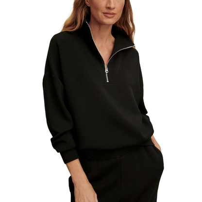 HAWLEY HALF ZIP SWEAT BLACK