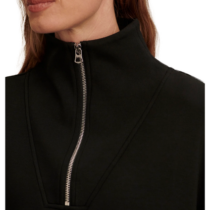 HAWLEY HALF ZIP SWEAT BLACK