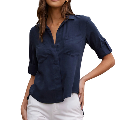 LONG SLEEVE SPLIT BACK BUTTON DOWN ENDLESS SEA