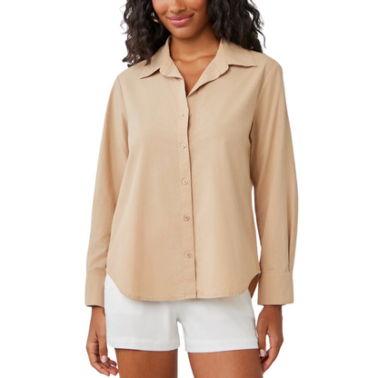 CLEAN WIDE COLLAR SHIRT KONA KHAKI