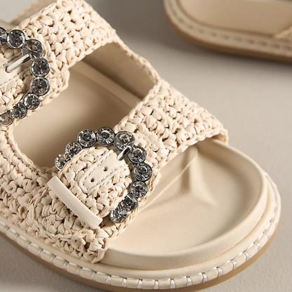 SHAUNY CRYSTAL SANDAL OATMEAL