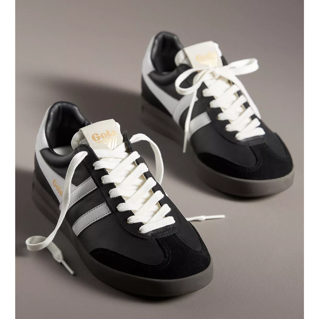 GOLA CYCLONE LEATHER SNEAKER BLACK/WHITE