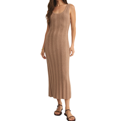 CORSICA MIDI DRESS ICED COFFEE