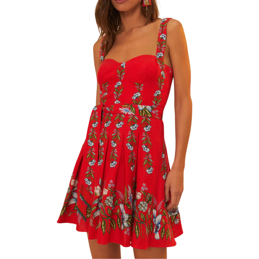 SWEET BLOOM BOUQUET MINI DRESS RED