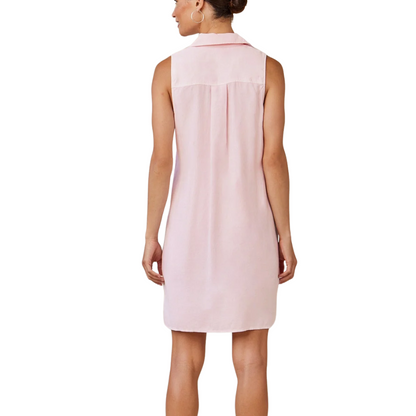 SLVLESS A-LINE DRESS PETAL PINK