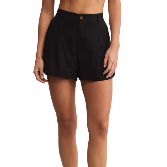 TOPANGA LINEN SHORT BLACK